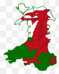 Printable Clip Art Welsh Flag - Wales Map Emoji