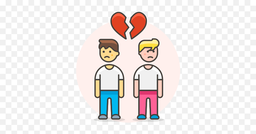 Breakup Couple Gay Free Icon Of Lgbt Illustrations - Lesbian Couple Breaking Up Emoji,Gay Couple Emoji