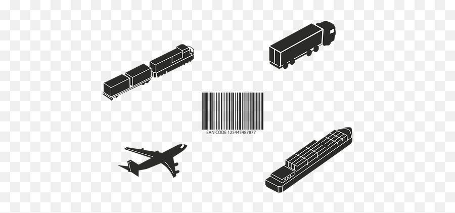 Free Pixabay Logo Illustrations - Plane Train Sgip Truck Png Black And White Emoji,Emoji Horse And Plane