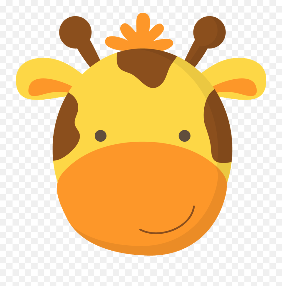 Clip Art My Favori - Giraffe Face Clip Art Png Download Safari Animal Face Clipart Emoji,Alligator Emoticon