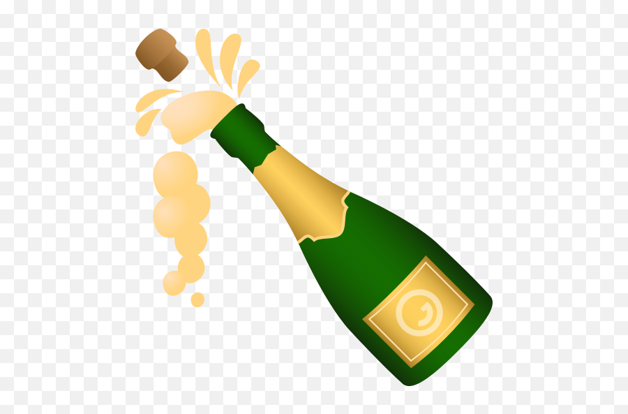 Emoji Champagne Bottle With Jumping Stopper France To Emoji Champagne