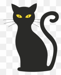 Black Cat Blackcat Halloween Sticker - Halloween Black Cat Silhouette Emoji,Black Cat Emoji