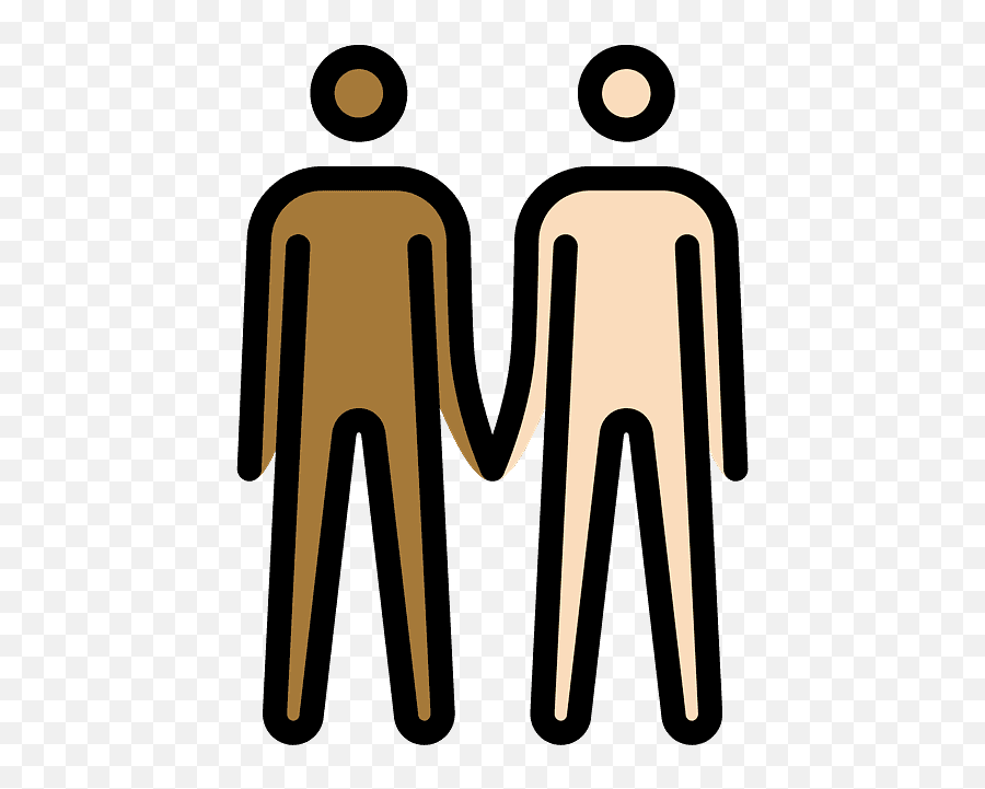 Men Holding Hands Emoji Clipart Free Download Transparent - Human Skin Color,Male Sign Emoji