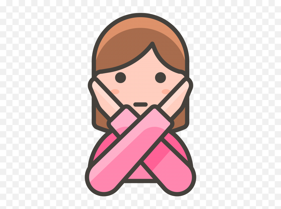 Woman Gesturing No Emoji - No Png,Arms Crossed Emoji