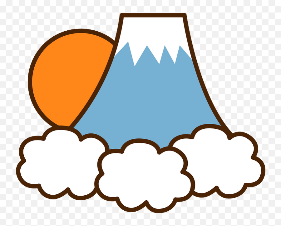 Mount Fuji At Sunrise Clipart Free Download Transparent - Vertical Emoji,Sunrise Emoji