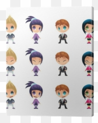 Characters with normal - blinked eyes open mouth positions Canvas Print u2022 Pixers We live to change Posiciones Abiertas Emoji