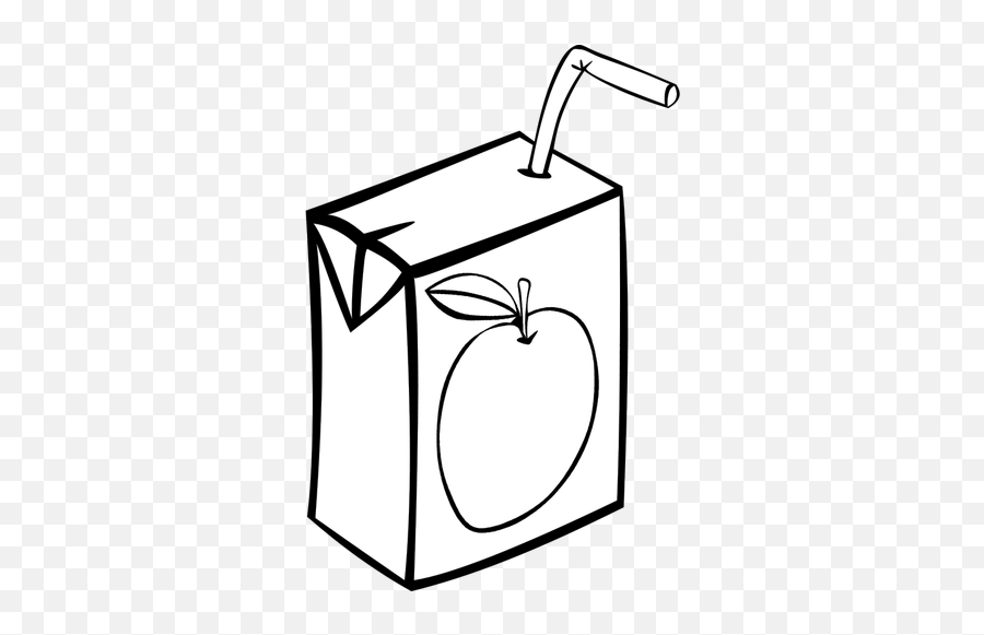 Apple Juice Box Vector Image - Juice Clipart Black And White Emoji,Emoji Lunch Box