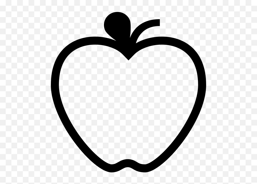 Emojione Bw 1f34f - Heart Emoji,Apple Heart Emoji