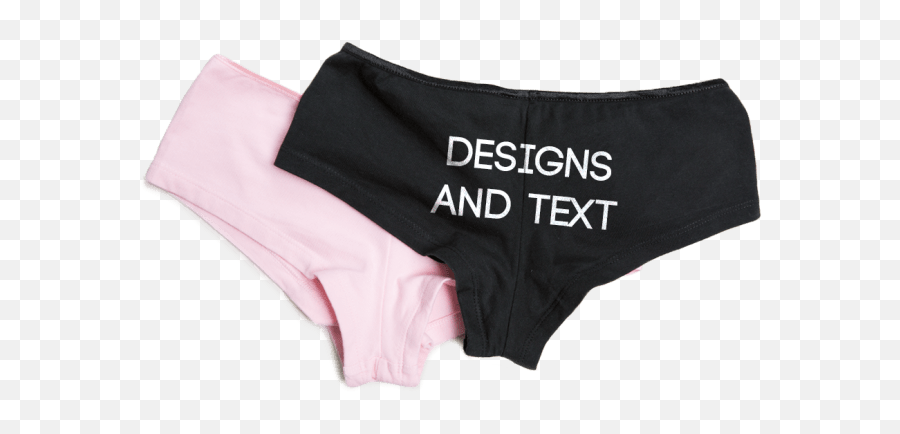 Screen Print Panties - Underwear With Words Emoji,Emoji Underwear