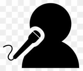 Man Singing With A Microphone Svg Png - Man With Microphone Icon Emoji,Microphone Emoji Png
