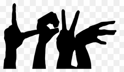 Love Hands Silhouette - Love Sign Language Silhouette Emoji,Hand Emoji
