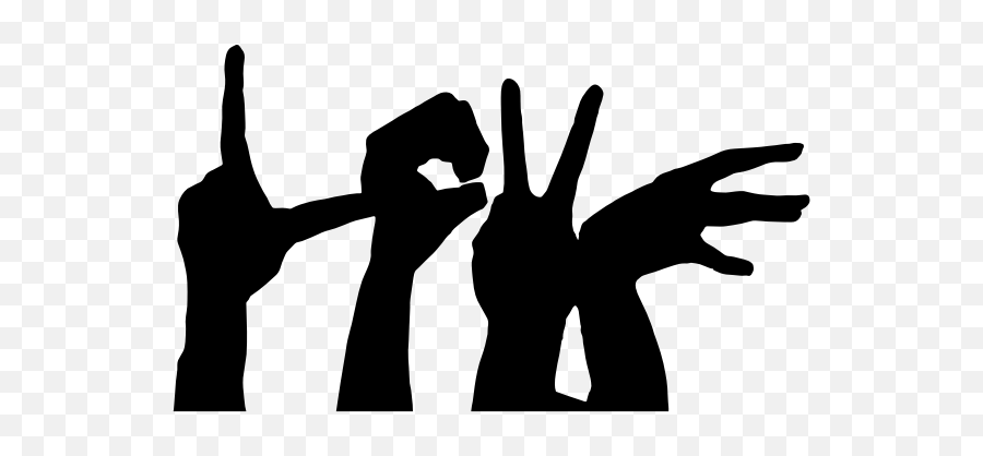 Love Hands Silhouette - Love Sign Language Silhouette Emoji,Hand Emoji