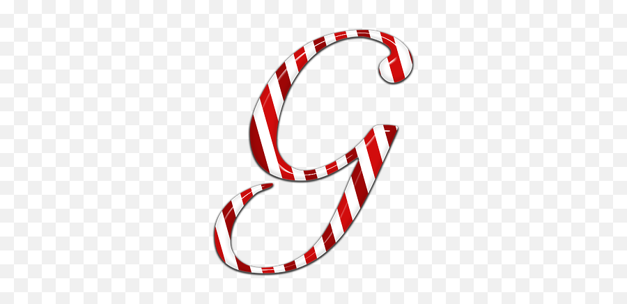 Alphabet G Letter Candycane Candy - Illustration Emoji,Candy Cane Emoji