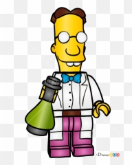How To Draw Professor Frink Lego Simpsons - Clip Art Emoji,Professor Emoji