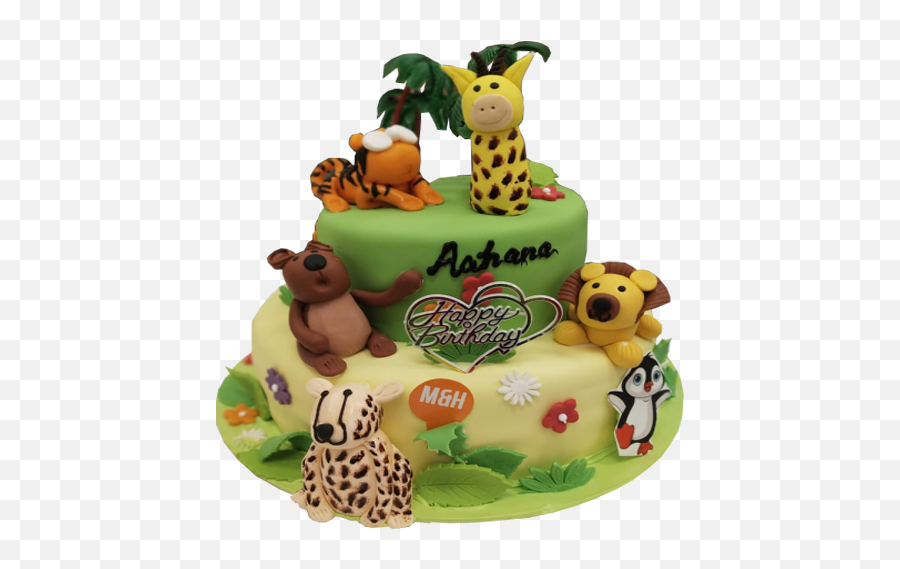 Jungle Theme Cake - Cake Decorating Emoji,Who Makes Emoji Cakes