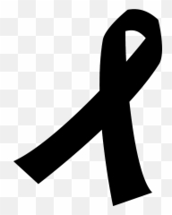 Loop Slip Knot Decoration Black Free - Moño Luto Vector Emoji
