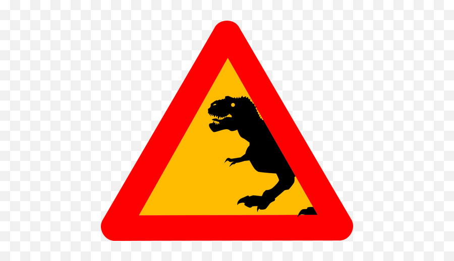 Warning Symbol Tyrannosaurus Rex - Simbolo De Advertencia Emoji,T Rex Emoji