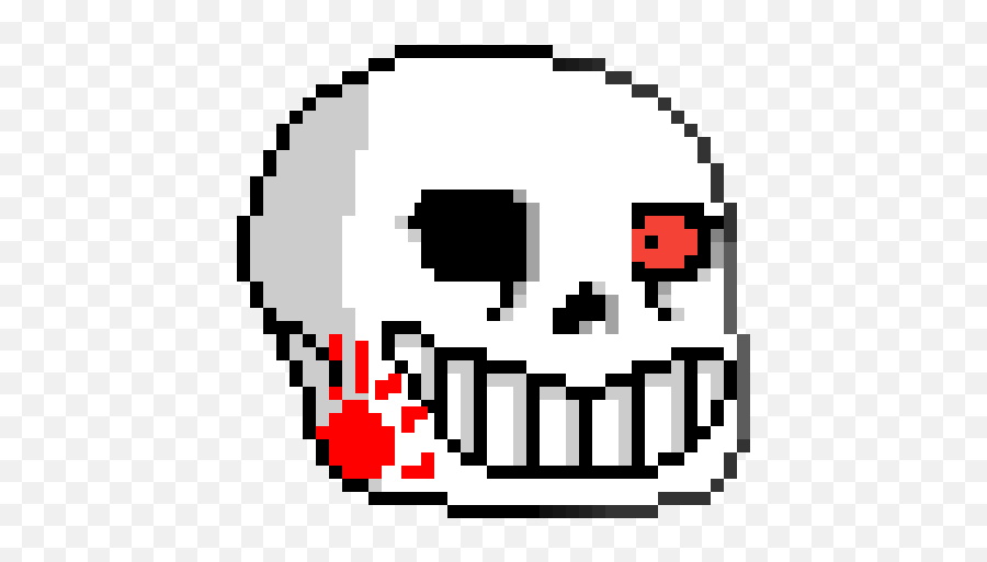 Pixilart - Undertale Sans Head Pixel Art Emoji,Disbelief Emoticon