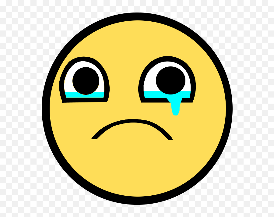 Funny Sad Emoticon Face - Sad Face Meme Emoji,Crying Emoticon