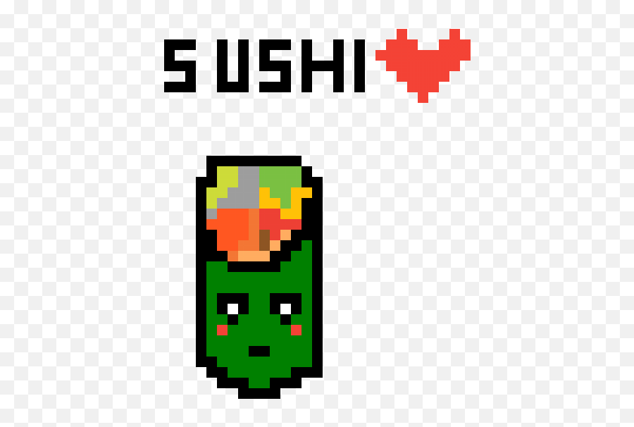 Pixilart - Weird Emoji By Kiki6 Pixel Art,Sushi Emoji