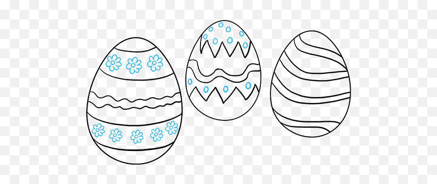 How To Draw Easter Eggs - Really Easy Drawing Tutorial Easter Eggs How To Draw Emoji,Emoji Easter Eggs