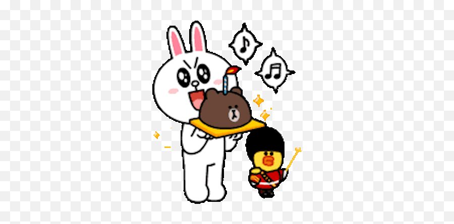 Pin - Brown And Cony Birthday Sticker Emoji,Swoon Emoji