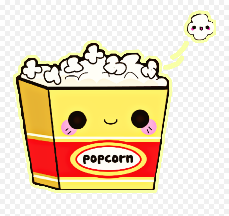 Popcorn - Kawaii Popcorn Emoji,Popcorn Emoticon