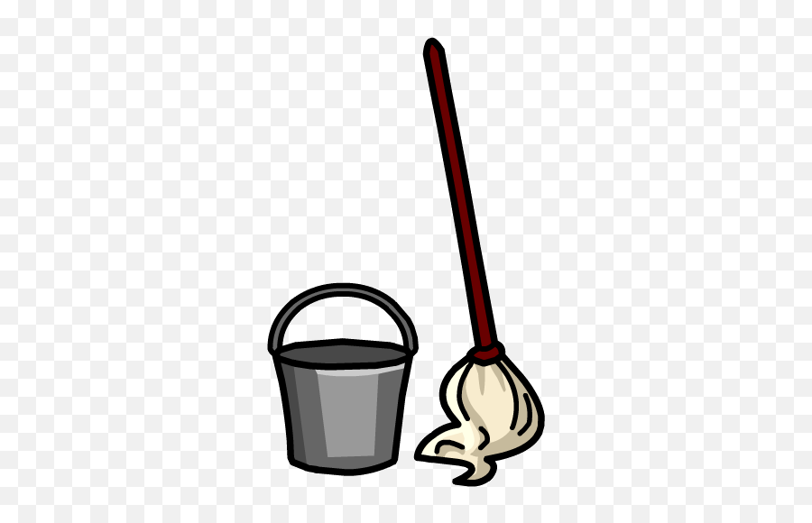 Broom Clipart Mop Broom Mop - Transparent Mop And Bucket Png Emoji,Witch On Broom Emoji
