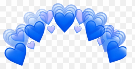 Blue Tumblr Png - Transparent Heart Crown Emoji