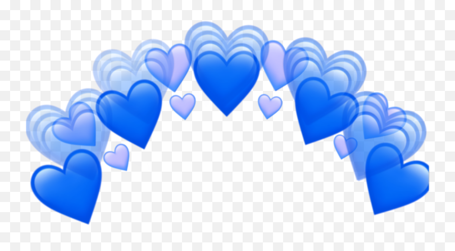 Blue Tumblr Png - Transparent Blue Heart Crown Emoji,Crown Emoji