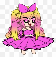 Gacha Gachalife Brat Pink Oc Sticker - Cartoon Emoji
