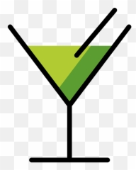 Cocktail Glass Emoji Clipart - Png