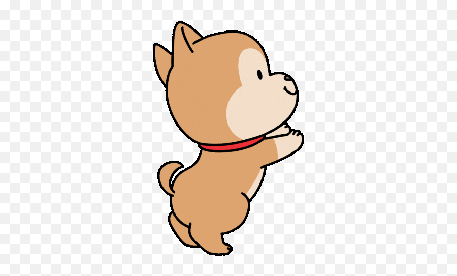Cute Cartoon Drawings - Waiting Dog Cartoon Gif Emoji,Android Bee Emoji