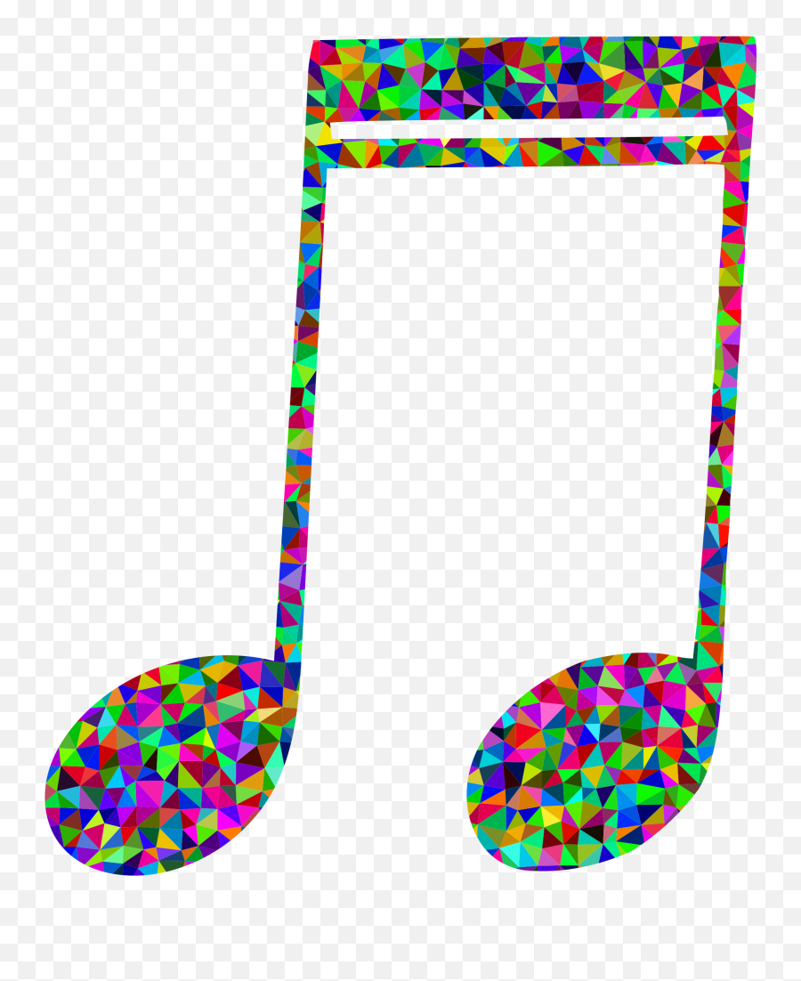 Download Polygon Musical Note Clipart - Low Music Note Emoji,Single Music Note Emoji