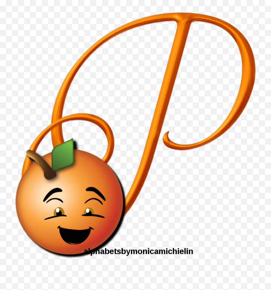Orange Fruit Smile Alphabet Emoji - Happy,Emojip