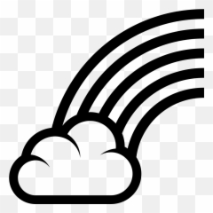 Emojione Bw 1f308 - Line Art Emoji,Rainbow Emoji