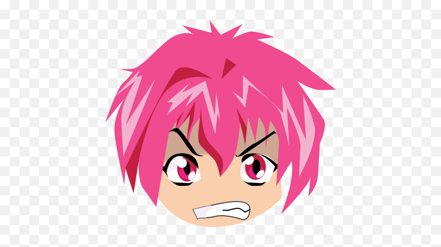 Angry Manga Face - Cartoon Emoji,Okay Emoji
