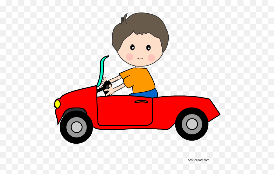 Free Car Clip Art Images And Graphics - Riding A Car Cartoon Emoji,Red Car Emoji