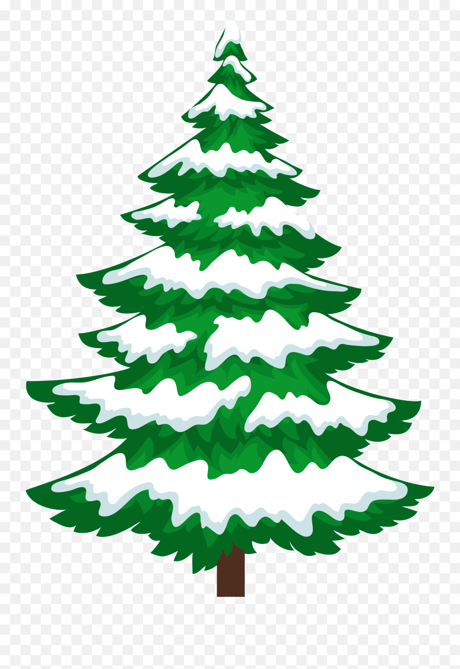 Clipart Snow Tree Clipart Snow Tree Transparent Free For - Christmas Tree With Snow Clipart Emoji,Pine Tree Emoji