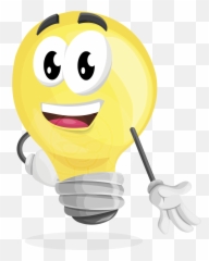 Light Bulb Cartoon Vector Character - Cartoon Bulb Image Png Emoji,Light Bulb Emoticon