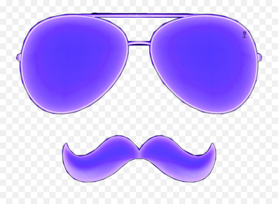 Challenge Mustache Sunglasses Purple Picsarteffects Pic - Reflection Emoji,Mustache Emoji