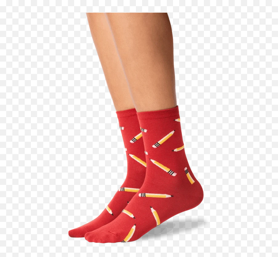 Womenu0027s Pencils Crew Socks U2013 Hotsox - Sock Emoji,Emoji Pencils