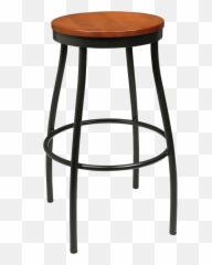 Metal Rustic Wood Backless Stool - Classroom Emoji