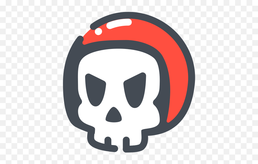 Helmet Skull Racer Emoji Free Icon - Clip Art,Emoticon Helmet