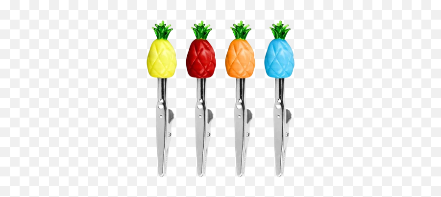 Pineapple Glass Memo Clip - 4 Pack Smoking Accessories Fresh Emoji,Pineapple Emoji