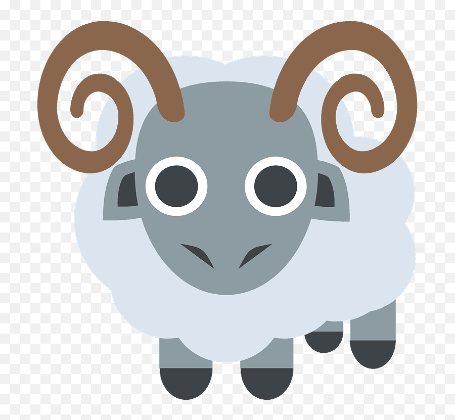 Ram Emoji Clipart Free Download Transparent Png Creazilla - Carneros Dibujos Png,Lion Emoji