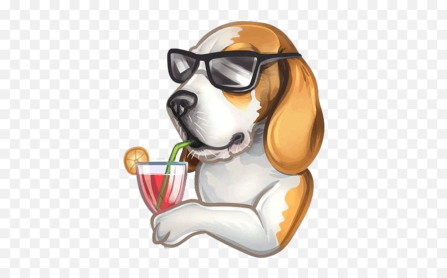 Cute Dog Cartoon Dog Illustration Art - Beagle Animado Png Emoji,Beagle Emoji