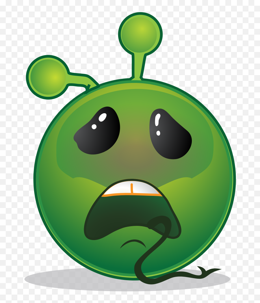 Smiley Green Alien Sickening - Green Alien Emoji,Blush Emoticon