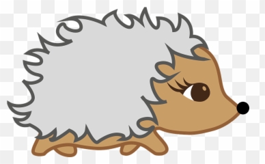 Free Garden Flower Vectors - Cartoon Hedgehog No Background Emoji