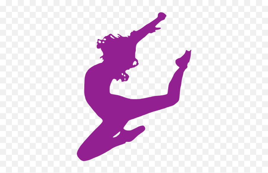 Dancer Jumping - Purple Dancer Silhouette Emoji,Pole Dancer Emoji